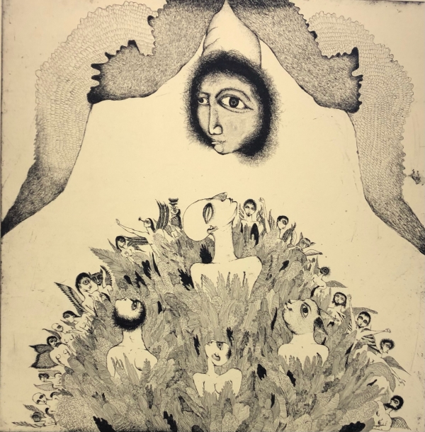 Wada Toyoki, <i>Liberation,</i> etching, 2021