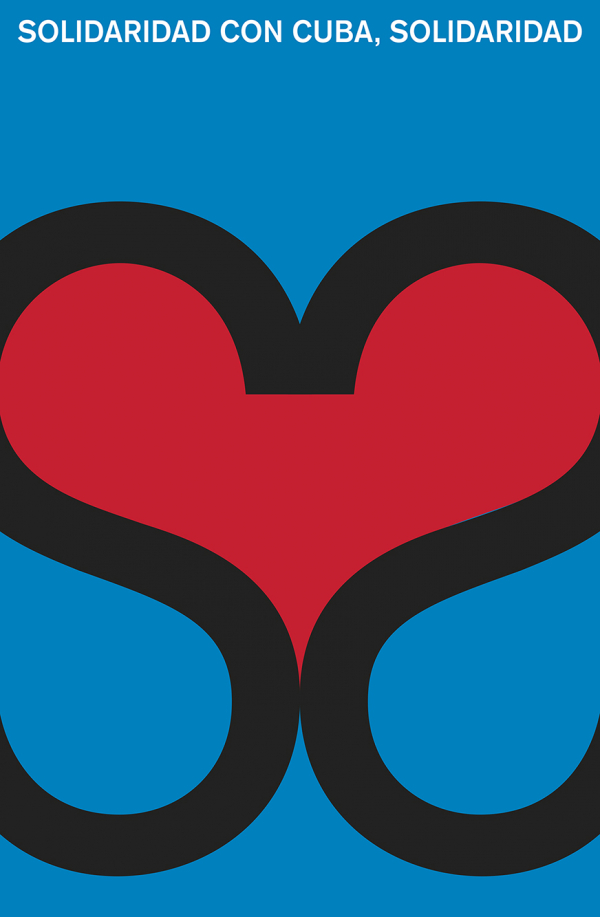 連帯、キューバとの連帯 / 連帯ポスター · OSPAAAL · 1970年　※OSPAAAL：アジア・アフリカ・ラテンアメリカ人民連帯機構（Organization of Solidarity of the Peoples of Asia, Africa and Latin America）