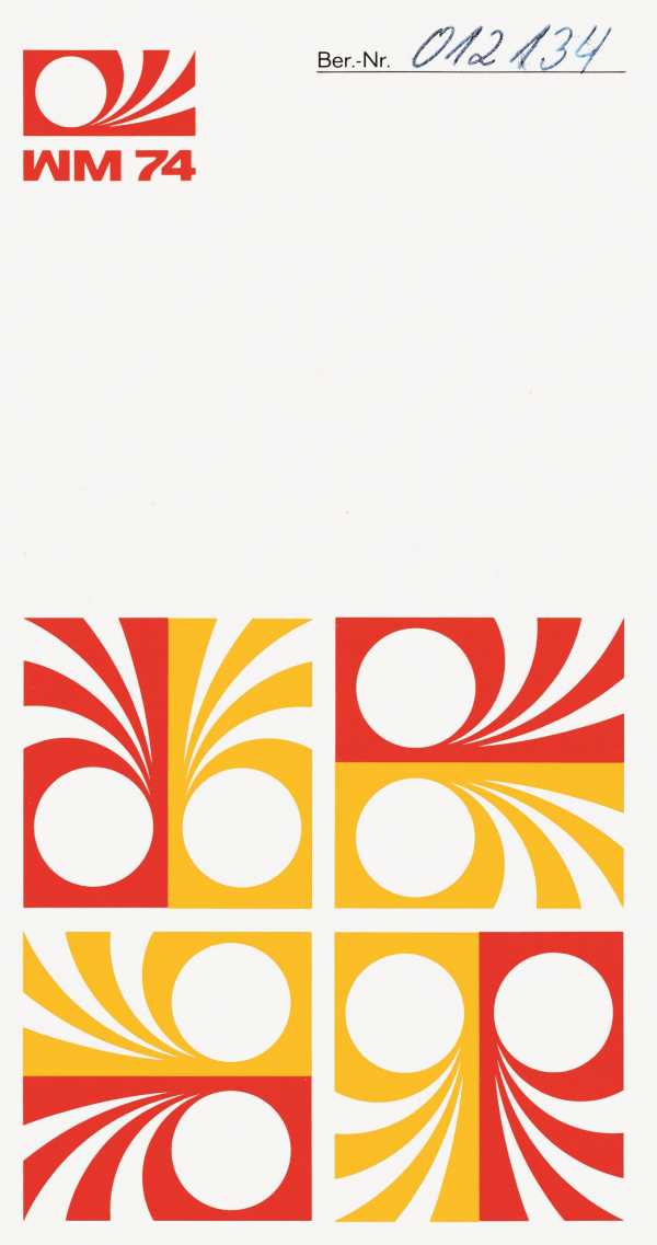 1974 · Anonymous · WM 74, Football World Cup Germany 1974 · Ticket purse